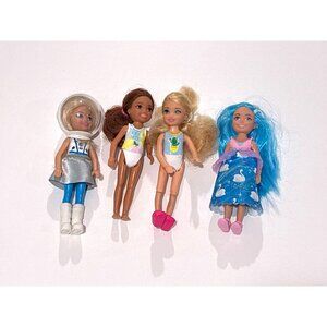 Barbie Little Sister Chelsea Size Fashion Dolls Girls Modern Lot Of 4 Mattel